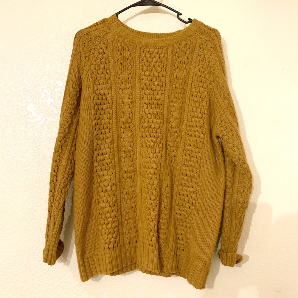 🧡FOREVER 21 Mustard Chunky Sweater🧡